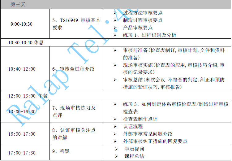 TS��ѵ�ճ̱�